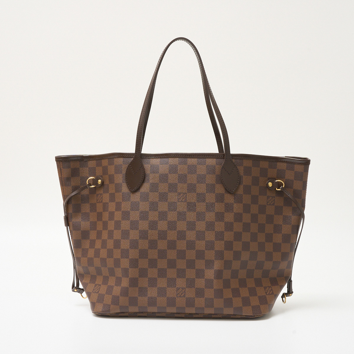 LOUIS VUITTON Louis Vuitton neva- полный MM N51105 большая сумка плечо Damier * парусина × кожа Brown × красный × Gold 