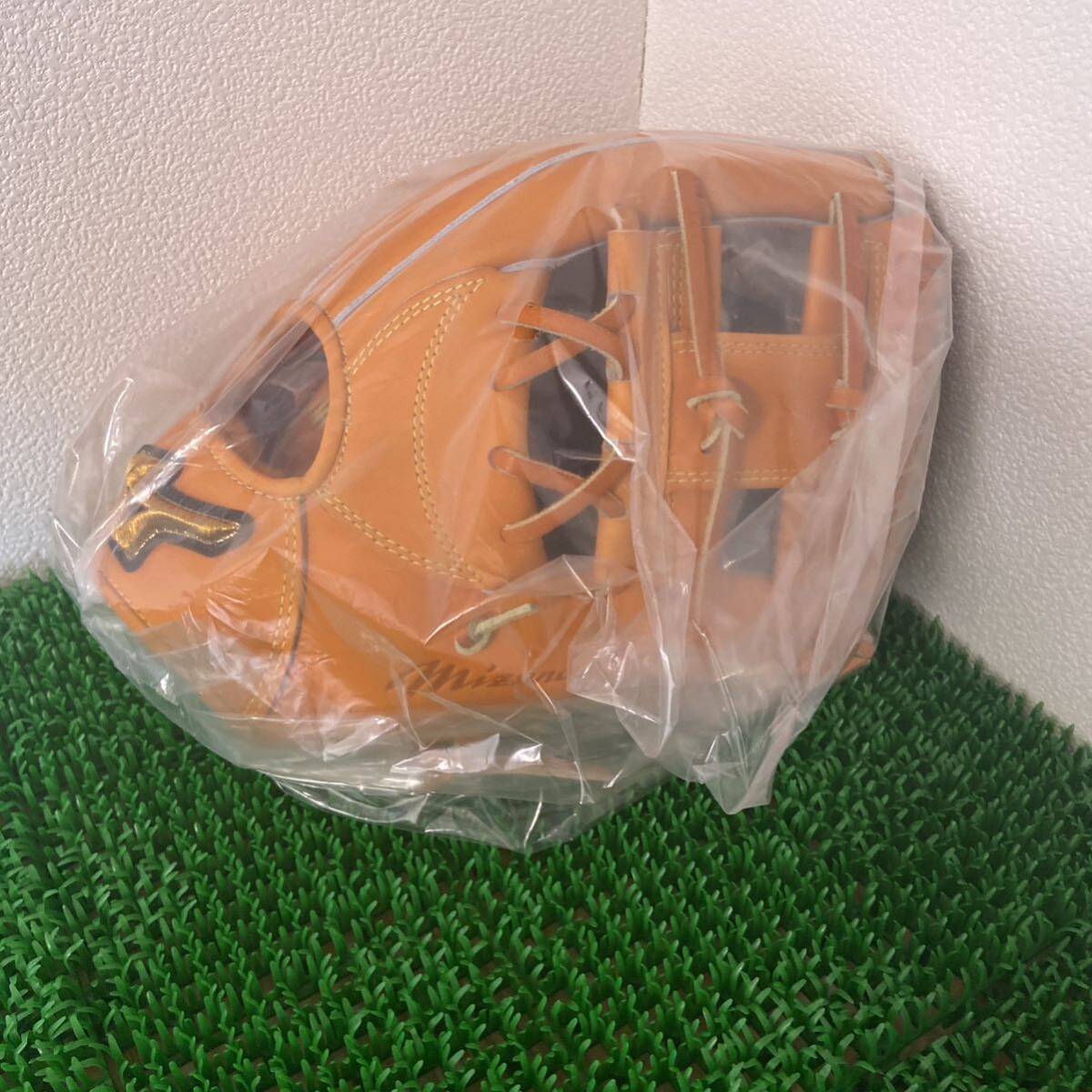 ミズノプロクラフトエディション坂本勇人型モデルHAGA JAPAN一般硬式内野手用グローブ波賀日本製グラブオーダー仕様ビターオレンジ高校野球の画像4