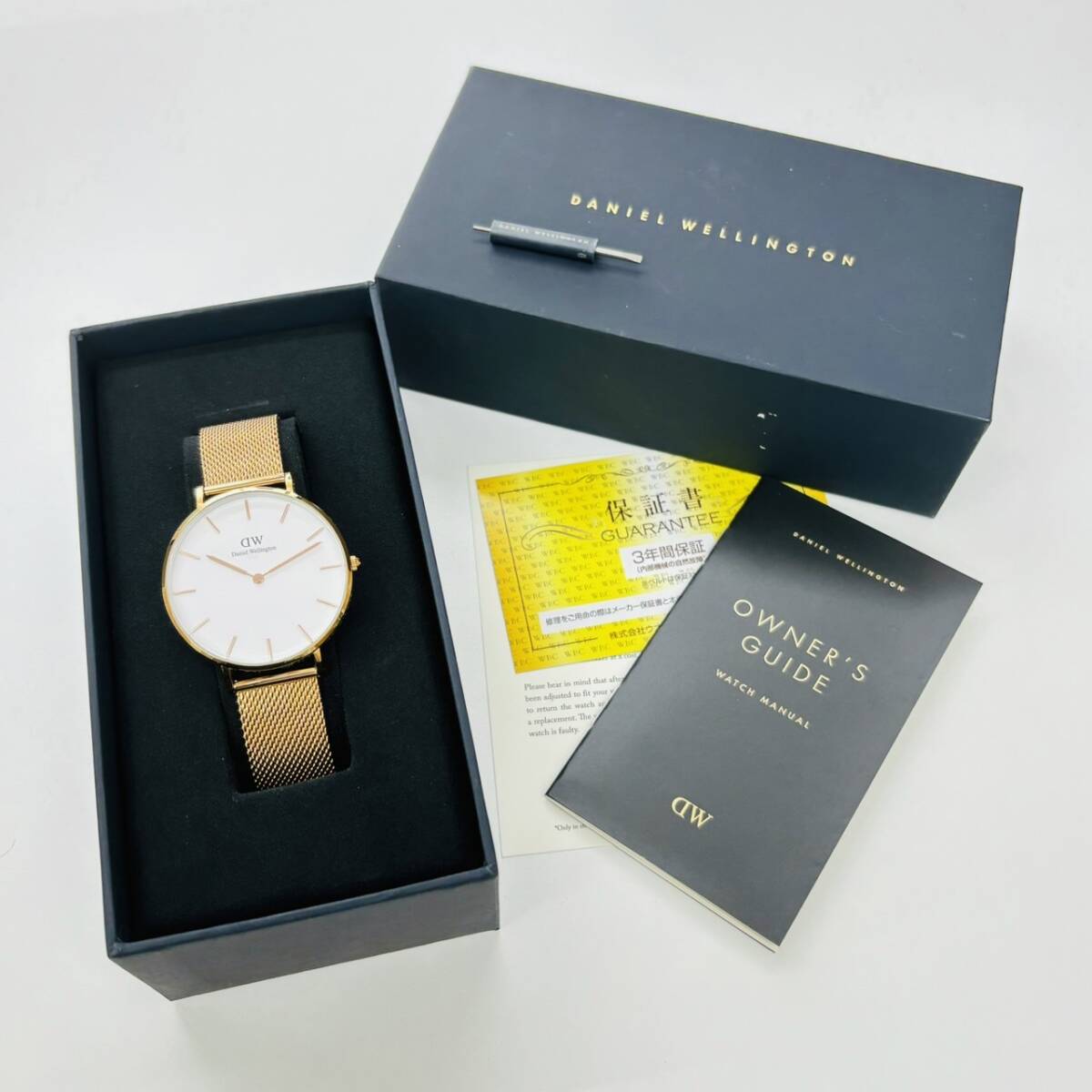 DANIEL WELLINGTON ダニエル ウェリントン K35RW02 3ATM 3気圧 防水 日常生活防水 2針 QZ クオーツ 電池式 腕時計 ファッション 1726の画像1