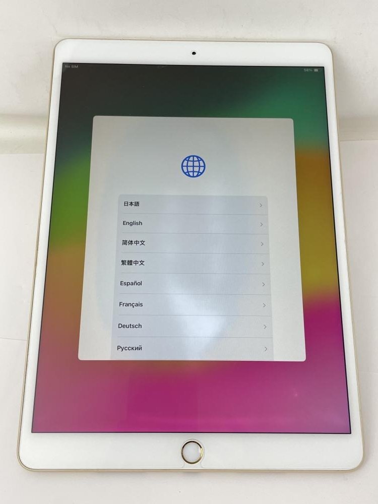 405【ジャンク品】 iPad PRO 10.5インチ 512GB Apple 国内版SIM フリー ゴールド_画像1