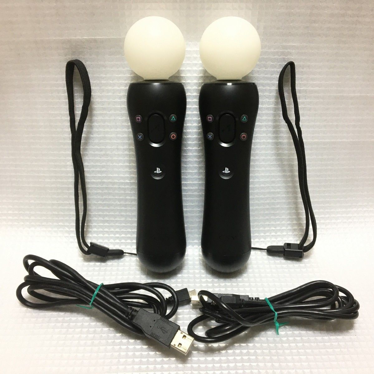 PS4 PlayStation Move モーションコントローラー 2個 セット 美品 純正 USBケーブル CECH-ZCM2J