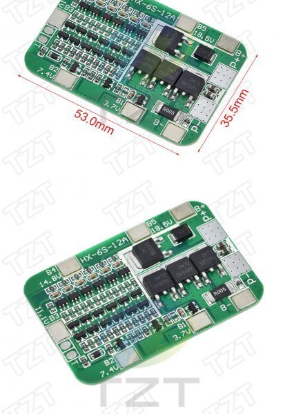 6S 15A 24V module board height voltage . load protection 25.2V 18650 lithium ion battery for protection board immediate payment 