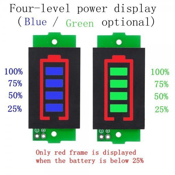 リチウムバッテリー容量インジケータモジュール 11.1-12.6V 色：グリーン バッテリー電源テスター (type：3S－12.6V) 即納 SPPGKAS-5.8.11_画像6