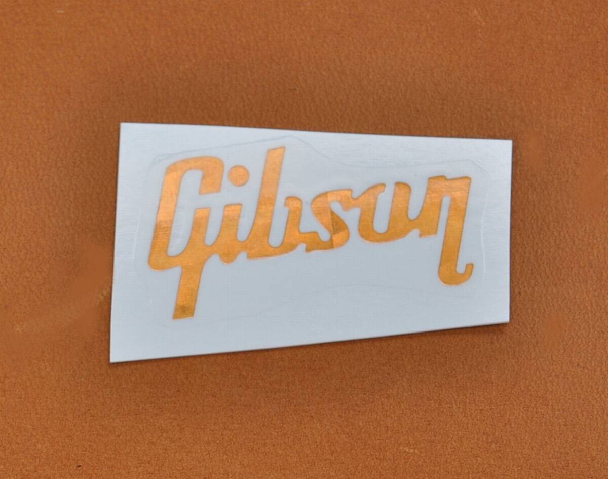 ★ GIBSON ロゴ ゴールドメタリック ウォータースライドデカール ★の画像4