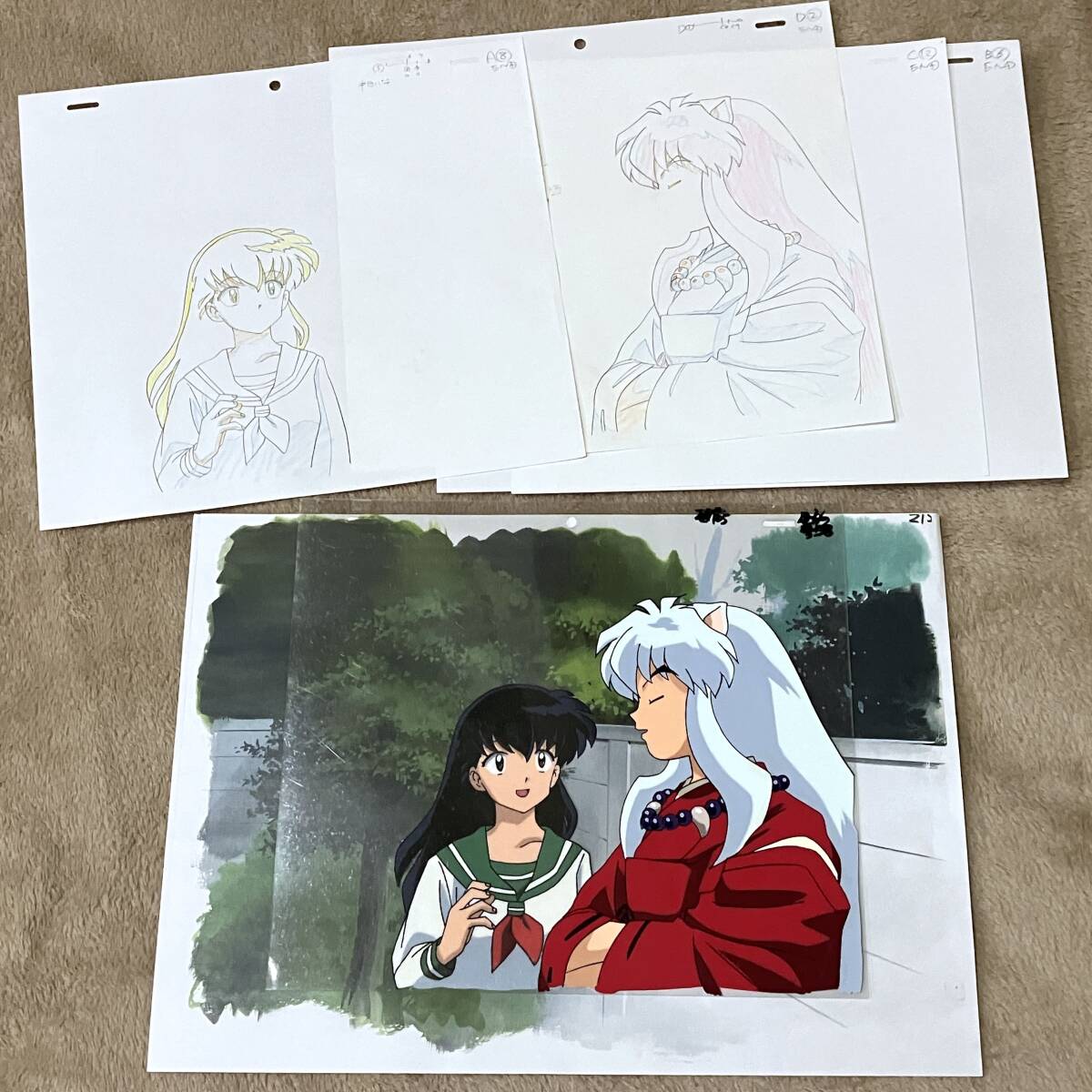 Yahoo!オークション - 犬夜叉 セル画&原画セット かごめ&犬夜叉 Yahoo!オークション - 犬夜叉 セル画&原画セット かごめ&犬夜叉