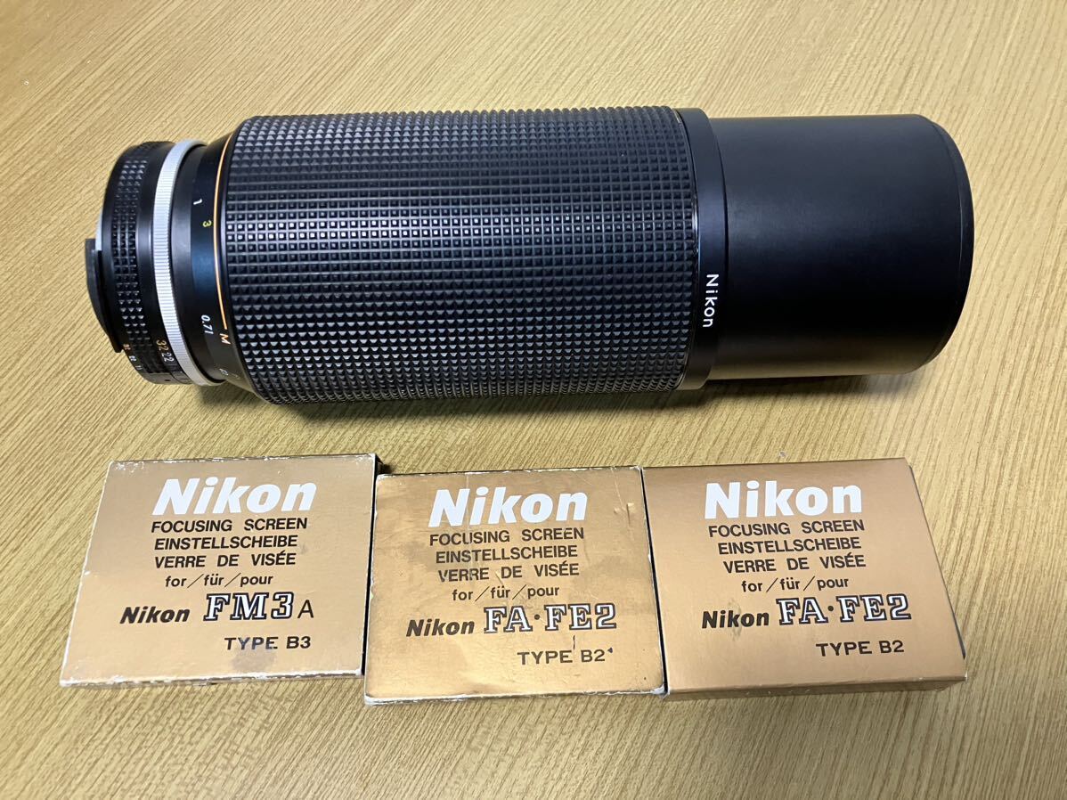 Nikon ニコン フォーカシングスクリーン 3個 + 100-300mm f5.6 レンズ_画像1