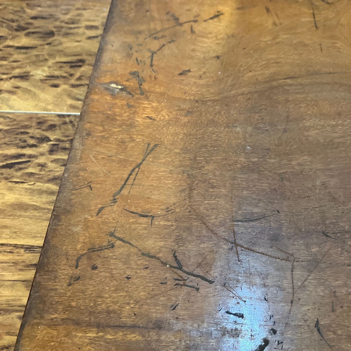 アンティーク 花台 盆栽台 板 台 木製 天板 無垢材 天然木 古材 古道具 の画像6