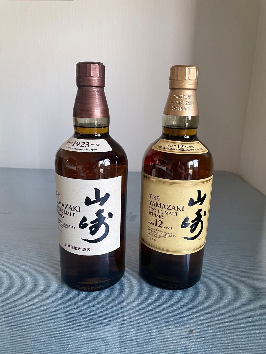 SUNTORY.  ウイスキー  山崎12年．山崎シングルモルト2本セット