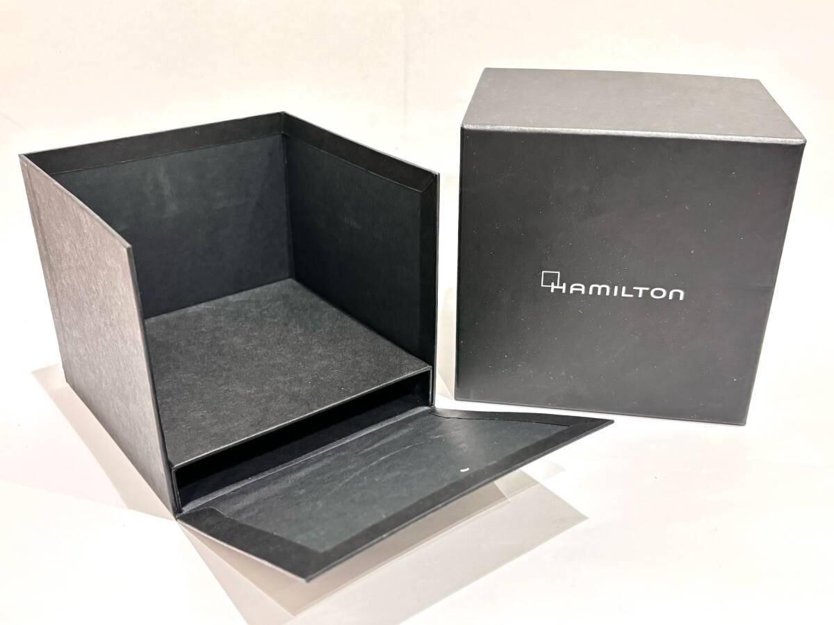 DRM-MO-262 ★１円～ 中古品/現状品【HAMILTON ハミルトン】腕時計用 ケース 木目調 説明書付き 空箱 BOX ウォッチケース 化粧箱 の画像8