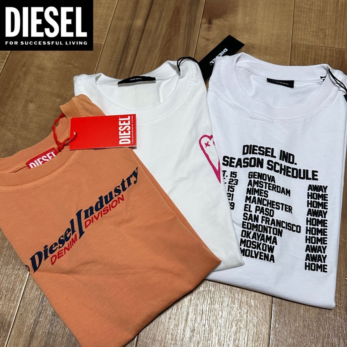 DIESEL トップス3点 総額35,200円 セット売り Sサイズ 新品 未使用 タグ付き ★ ディーゼル レディース Tシャツ 半袖 21_画像1