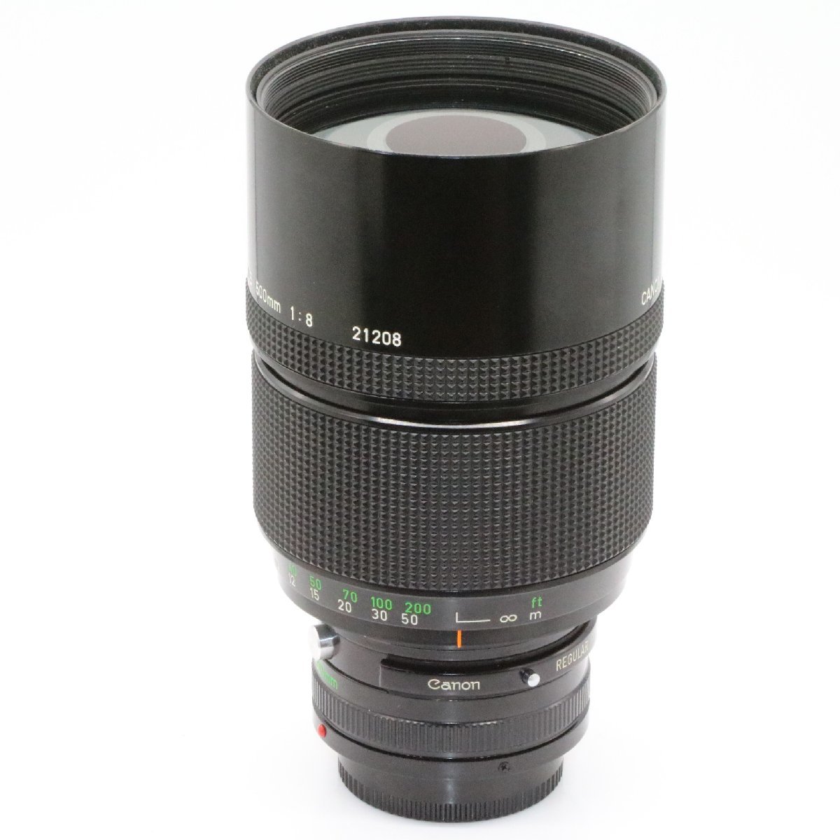 美品 CANON New FD NFD REFLEX LENS 500mm f8 テレフォト 望遠 マニュアル オールド ミラーレンズ_画像2