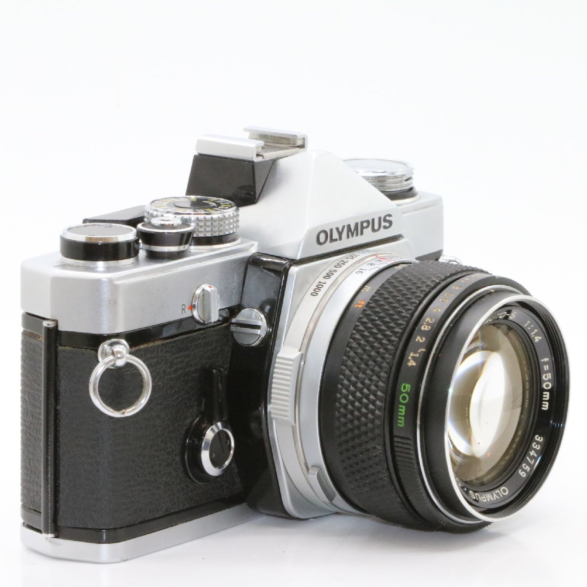 美品 OLYMPUS OM-1 シルバー 一眼レフフィルムカメラ OM-SYSTEM G.ZUIKO AUTO-S 50mm f1.4 標準 単焦点 プライム マニュアル オールドレン_画像3