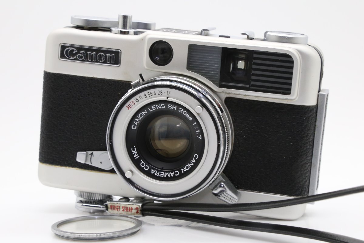良品 Canon demi ee17 ハーフフレイム レンジファインダー コンパクトフィルムカメラ SH 30mm f1.7 広角 プライムレンズ 244562