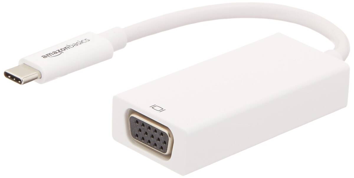 【新品 送料無料】 Amazonベーシック USB 3.1 アダプター (タイプC - VGA) ホワイト_画像3