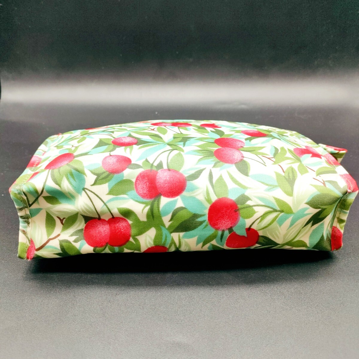 [ beautiful goods ] clutch bag fruit design green Second Brief document bag pouch square case bag bag high capacity cherry D-3