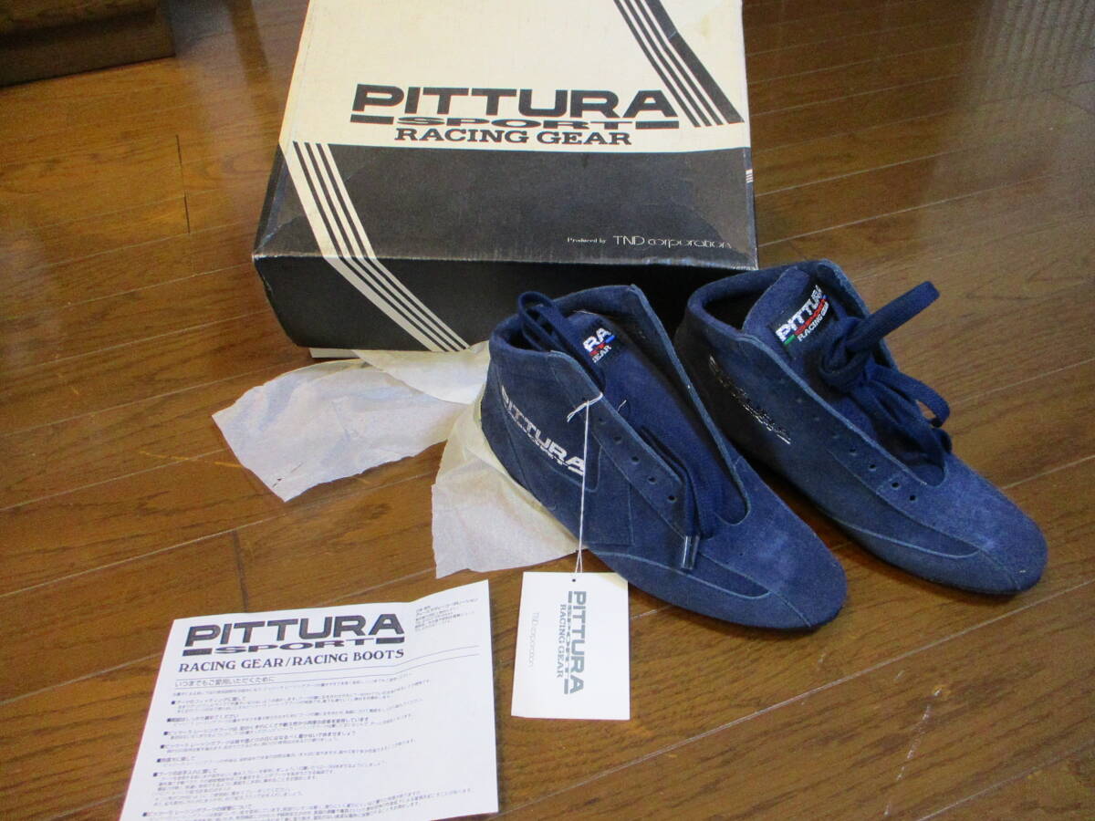 50％オフ 新品未使用　PITTURA　レーシング シューズ　サイズ23.5cm　ネイビー 青 ブルー　ピッツラー レーシング ブーツ　定価￥19500の品