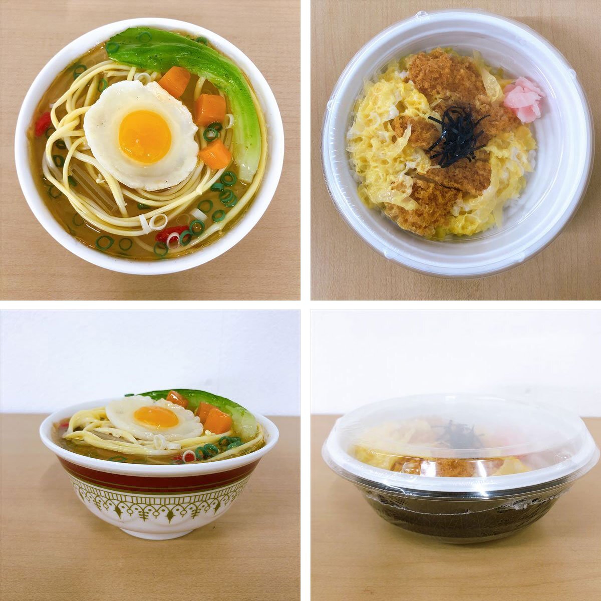 298*食品サンプル とんかつ エビフライ メンチカツ オードブル フライ弁当 ステーキ かつ丼 ラーメン 実物大 10セットまとめて_画像10