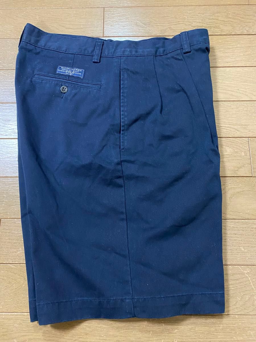 Polo by Ralph Lauren(ポロラルフローレン) 2タックチノショートパンツ W31ネイビー TYLER SHORT