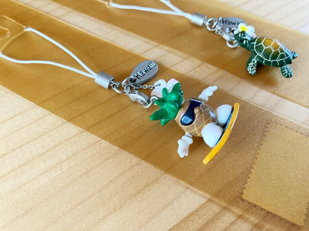 Hawaii グッズ ストラップ パイナップル サーフィン ウミガメ 海ガメ セット ハワイ キーホルダー surfing strap sea turtle goods C_画像3