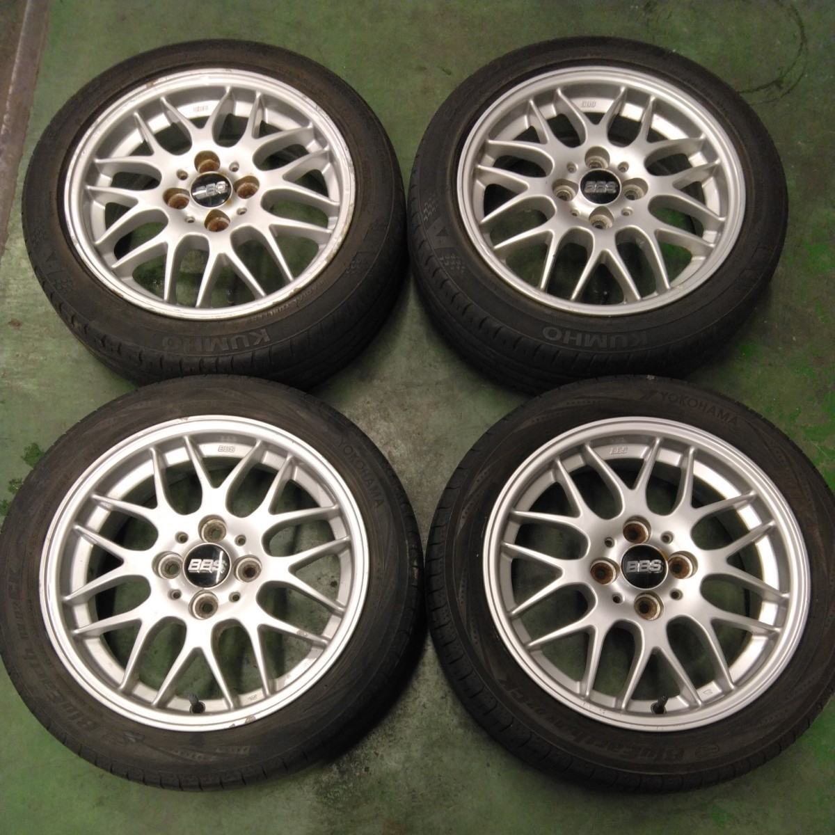 ダイハツYRV純正 BBS RX265 4穴 4本165/55R15コンパクトカーコペン軽四スタッドレス用等に連休中値下げ_画像1