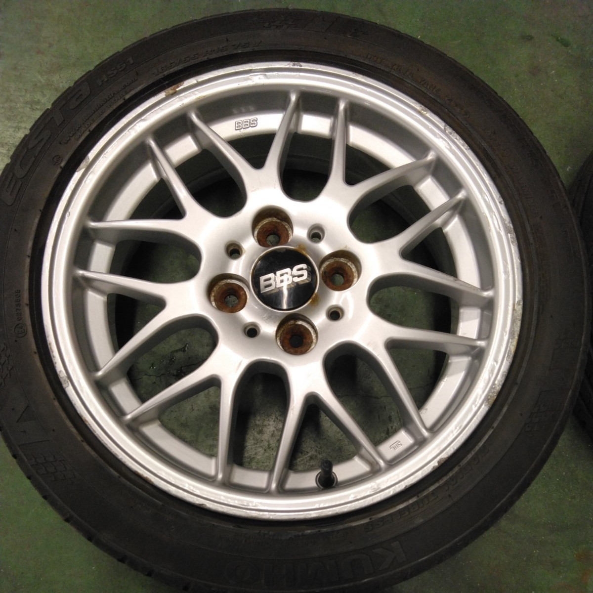 ダイハツYRV純正 BBS RX265 4穴 4本165/55R15コンパクトカーコペン軽四スタッドレス用等に連休中値下げ_画像5