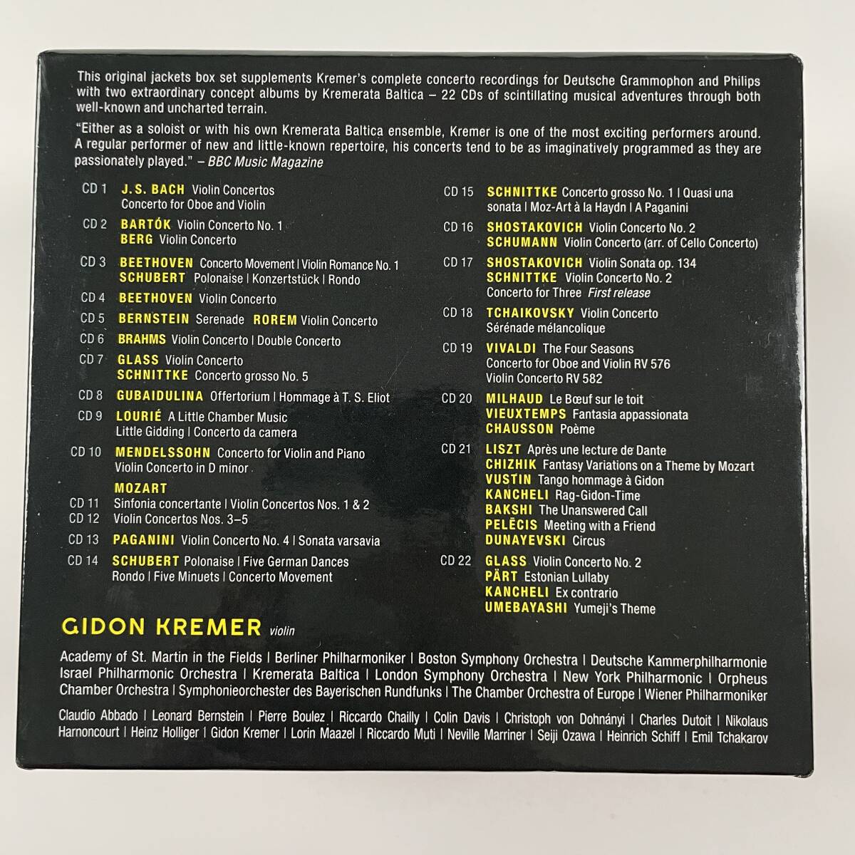 ギドン・クレーメル/DG＆フィリップス協奏曲録音全集/22CD/中古CD_画像2