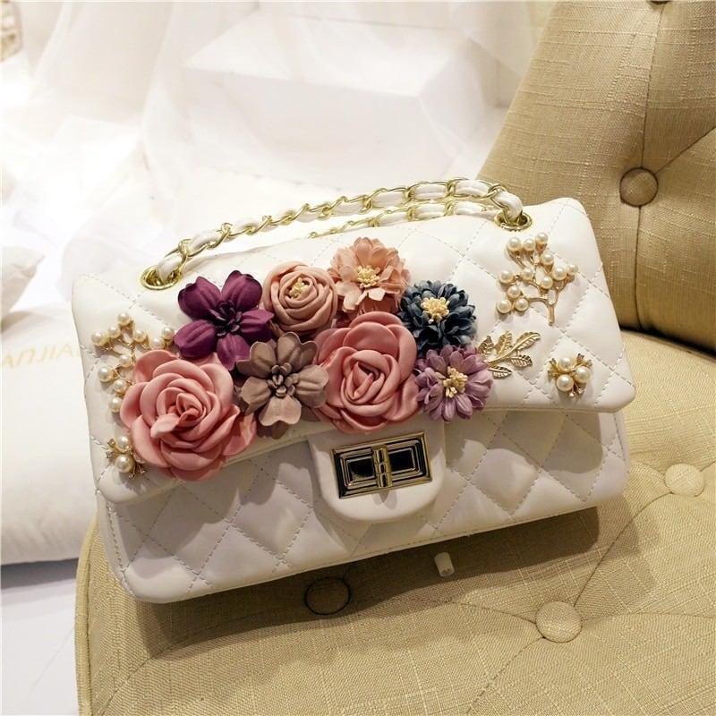  Korea . call bag Flower beautiful woman bag bag fashion . party . flower 