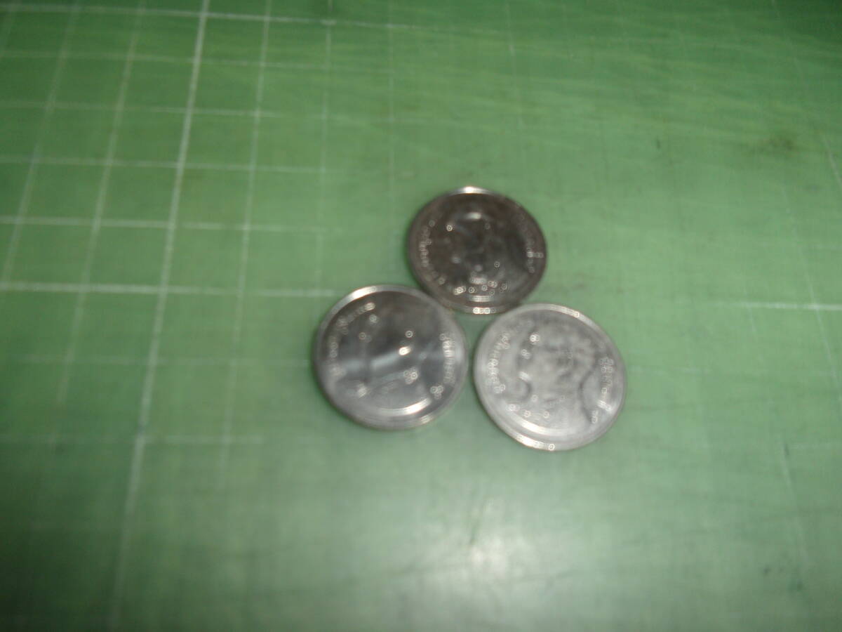 タイ1バーツ硬貨×3枚（2014年）_画像2