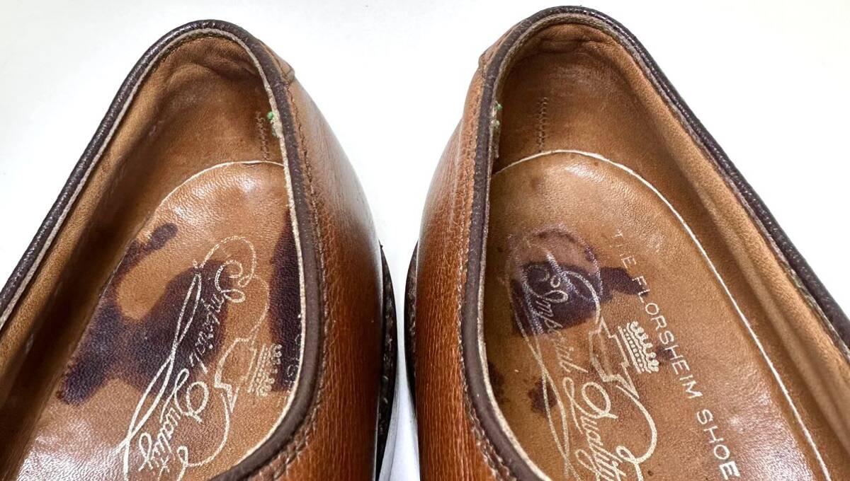 即決/70s/美品 FLORSHEIM(フローシャイム)プレーントゥ/革靴 即決/70s/美品 FLORSHEIM(フローシャイム)プレーントゥ/革靴