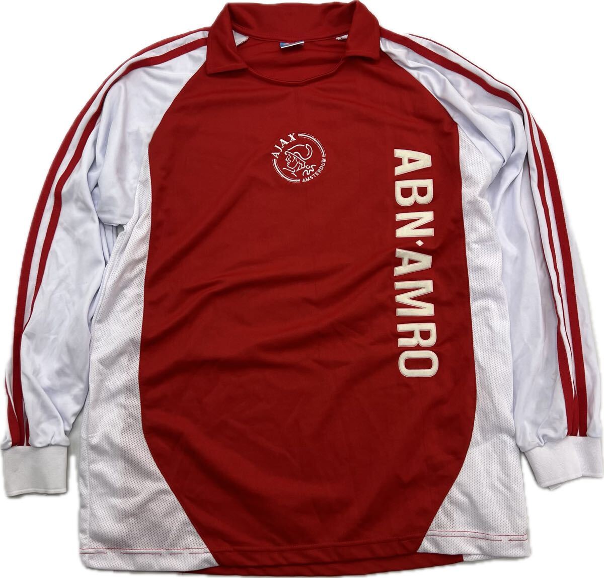 AJAX AMSTERDUM ☆ レプリカ 長袖 ユニフォーム シャツ レッド Fサイズ サッカー スポーツ トレーニング アヤックス アムステルダム■CH102の画像2