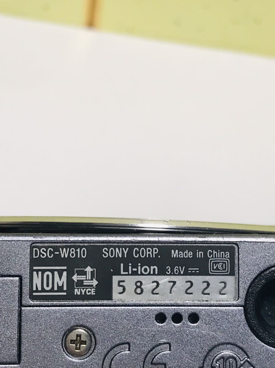 SONY ソニー Cyber-shot DSC-W810 コンパクトデジタルカメラ 20.1 MEGAPIXELS 動作確認済み_画像10