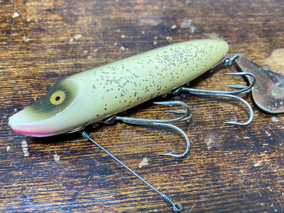 40's HEDDON Flap-Tail オールド!! ウッド!! 美品!! 金目!! 希少モデル!! オリジナル!! /オールドヘドン フラップテール オールドタックル_画像1