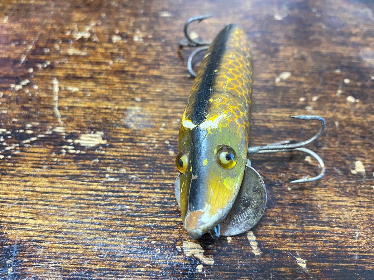 20s Heddon BABY VAMP ウッド!! 希少モデル!! オールド!! グラスアイ!! Lリグ!! /オールドへドン ヴァンプ バンプ オールドタックル_画像5