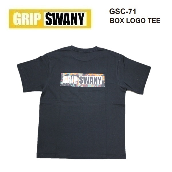 GRIP SWANY グリップスワニー ボックスロゴＴシャツ ブラック L　GSC-71　メンズ　アウトドア　キャンプ_画像3