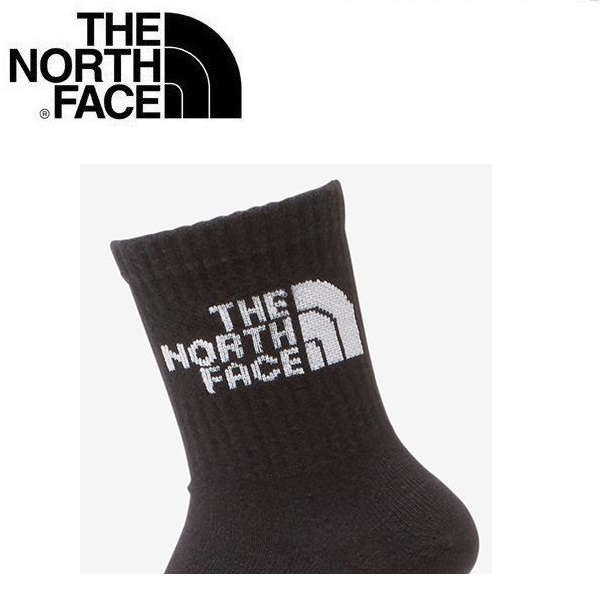 THE NORTH FACE ザノースフェイス TNFジャカードロゴ3Pクルーソックス ブラック L(27-29cm)　NN82411　靴下　アウトドア_画像2