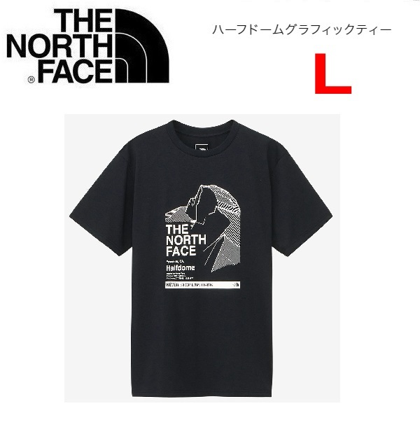 THE NORTH FACE ザノースフェイス ハーフドームグラフィックＴシャツ ブラック L NT32484 メンズ Tシャツ アウトドアの画像1