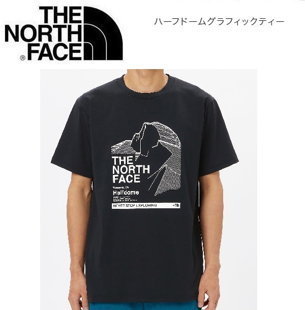 THE NORTH FACE ザノースフェイス ハーフドームグラフィックＴシャツ ブラック XL　NT32484　メンズ　Tシャツ　アウトドア