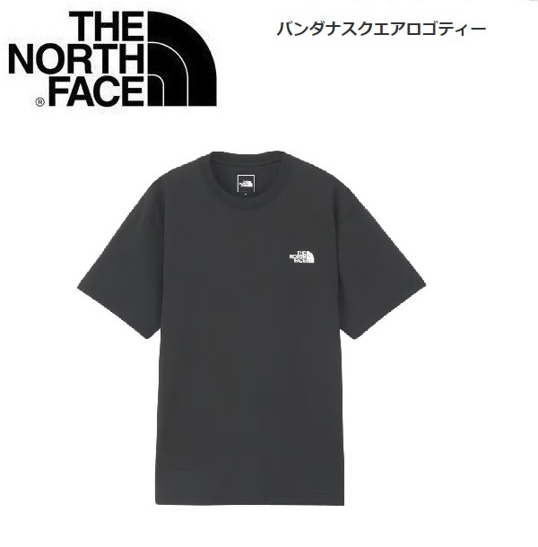 THE NORTH FACE ザノースフェイス バンダナスクエアロゴＴシャツ ブラック XL　NT32446　メンズ　バックプリント　アウトドア