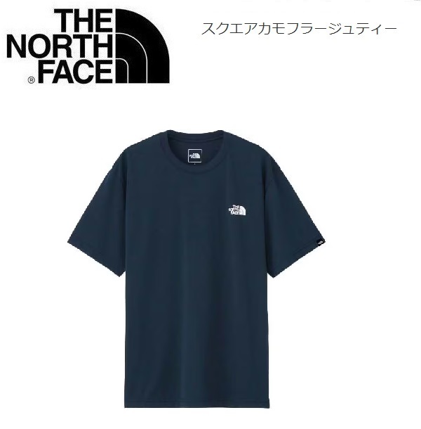 THE NORTH FACE ザノースフェイス スクエアカモフラージュＴシャツ ネイビー XXL　NT32437　メンズ　バックプリント　アウトドア