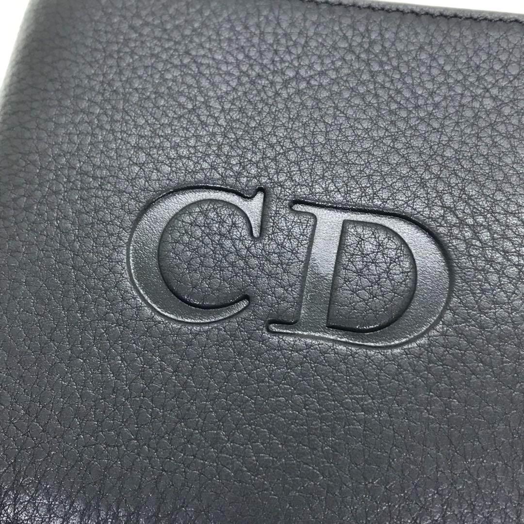 Christian Dior 二つ折り財布　CD ブラック　レッド