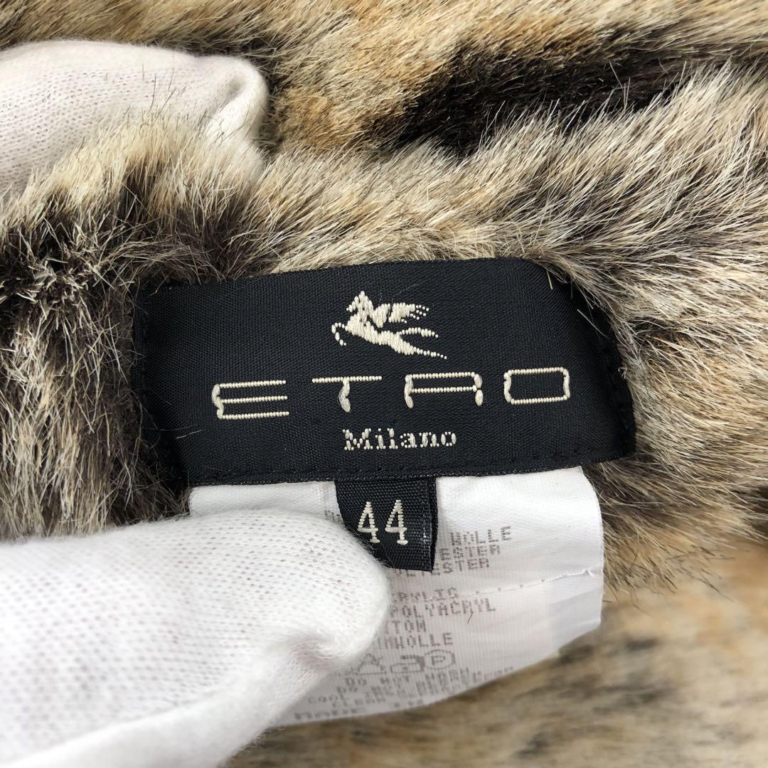 美品 ETRO エトロ ファージャケット ムートンジャケット ペイズリー ファーコート XLサイズ 大きいサイズ 44サイズの画像8