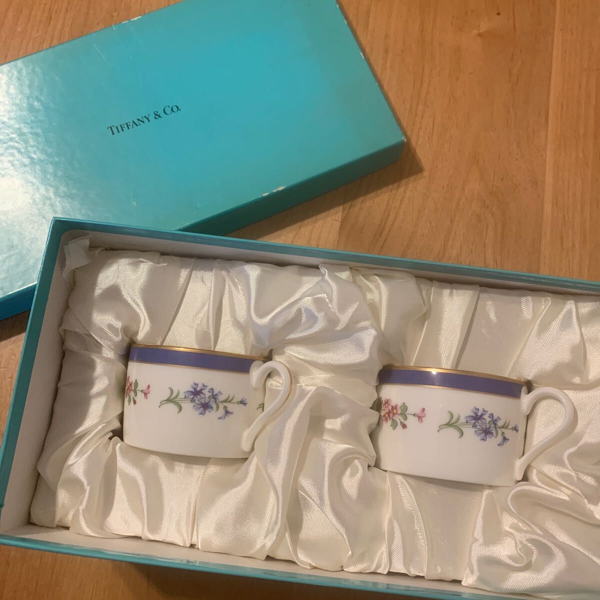 Tiffany＆Co ティファニー ペアカップ ティーカップ ブルーボックス 箱付の画像1