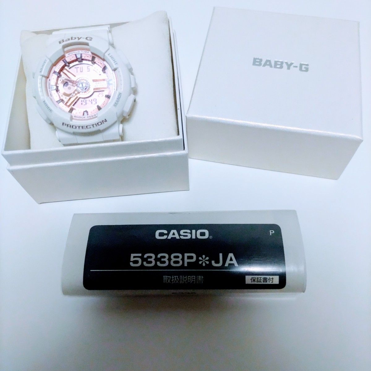 CASIO 白とピンクの可愛い腕時計 Baby-G レディース メンズ