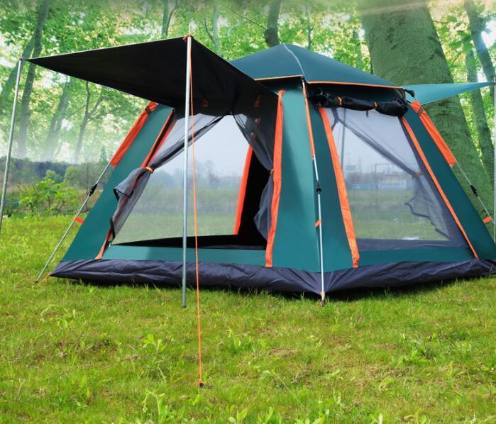 特価★テント キャンプ用品 大型テント 4-5人用 ヤー アウトドア レジャー用品 ファミリーラージテントスペースの画像1