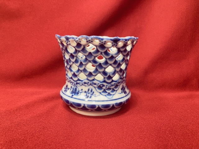 ※56790 未使用 ROYAL COPENHAGEN ブルーフルーテッド フルレース シガレットカップ 個人保管品 _画像4