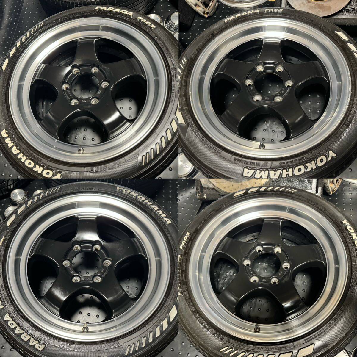 WORK XTRAP S1HC ワーク エクストラップ 18インチ 8J＋35 PCD139.7 6穴 YOKOHAMA PARADA PA03 ホワイトレター 225/50R18C ハイエース_画像4