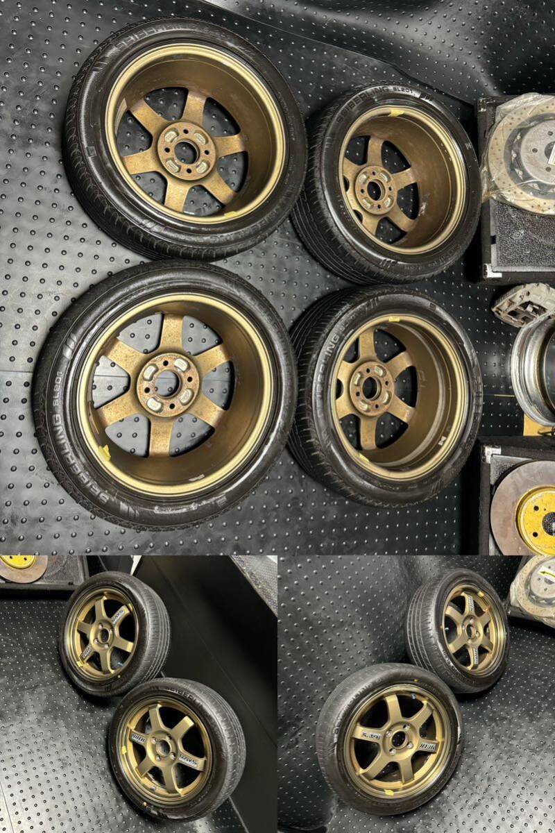 （訳有 難有）RAYS VOLK RACING TE37 15インチ 6.5J＋39 PCD100 4穴 195/50R15 ボルク レイズの画像10