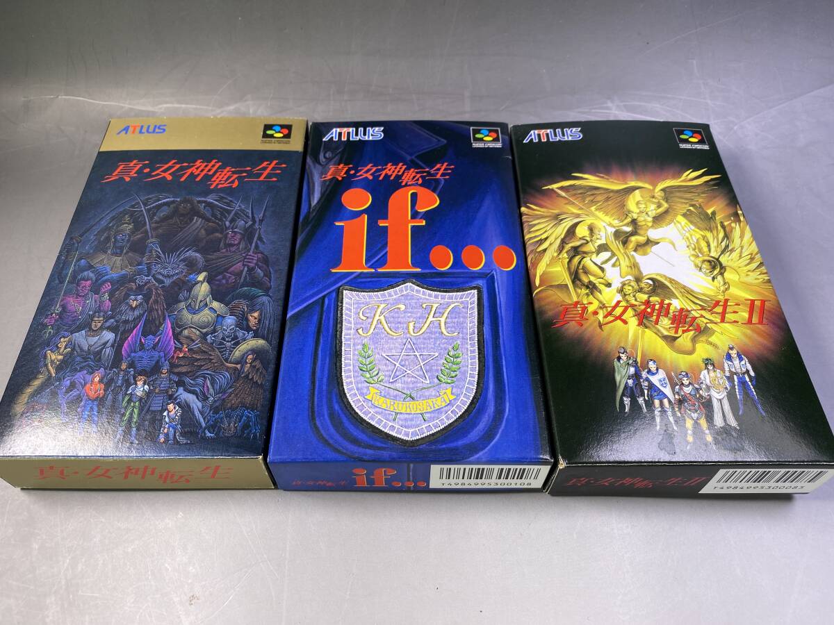 SFC スーファミ 真・女神転生 I/II/if... まとめて3本セット アトラス ATLUS 箱説付の画像1