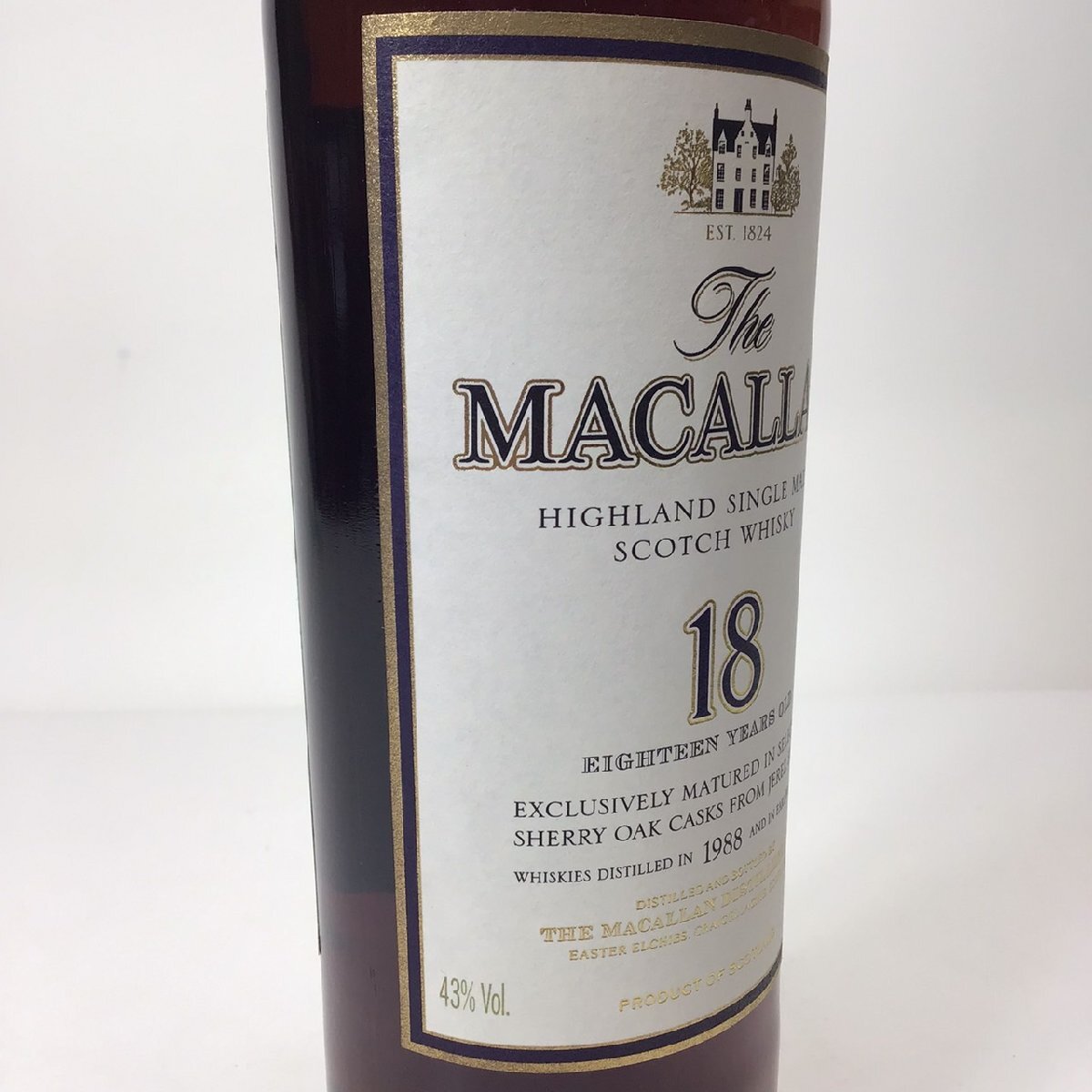 未開栓 マッカラン 18年 1988 シェリーオーク 箱付 700ml 43％ HE-5-1-151722-A_画像5