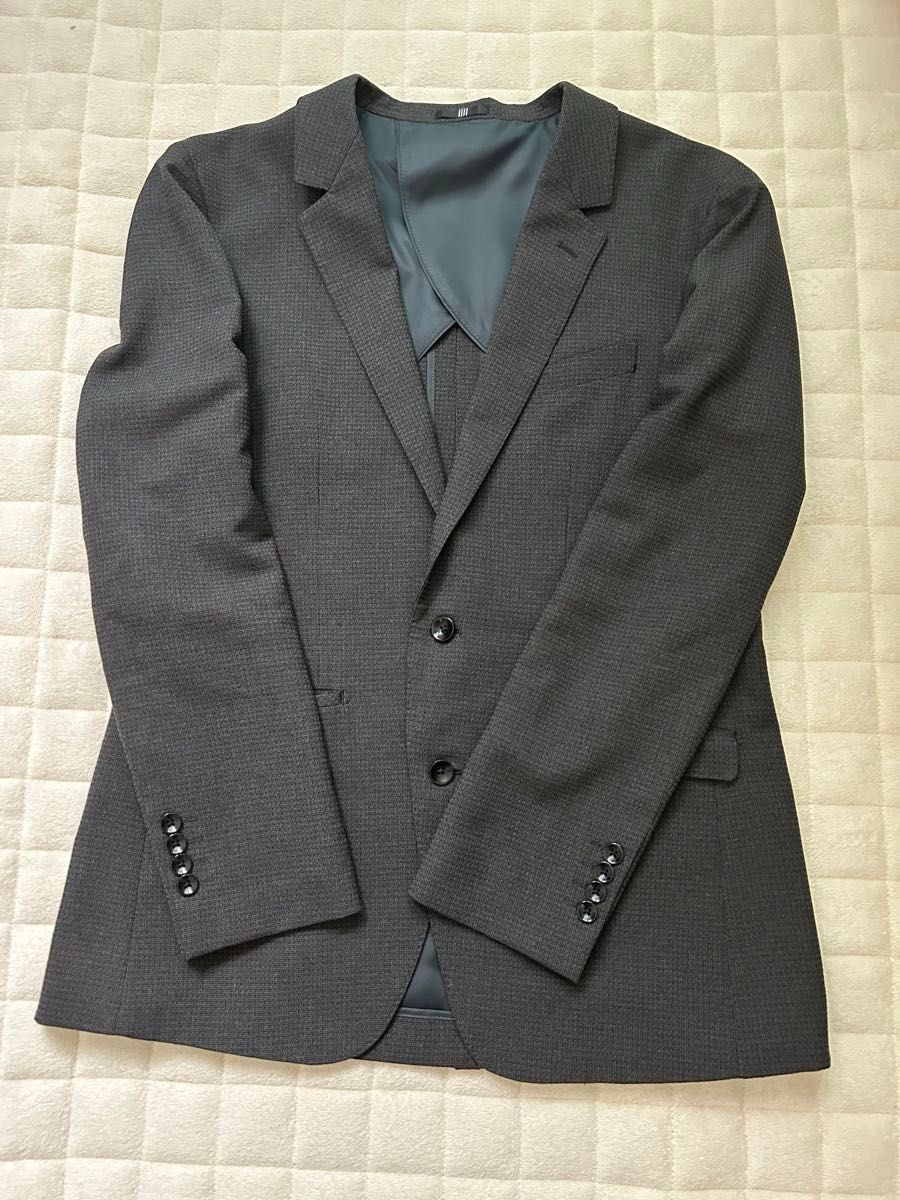 SUIT SELECT スーツセレクト スリーピース　ビジネススーツ　Mサイズ　AB5 スーツ 織柄 グレー　4S